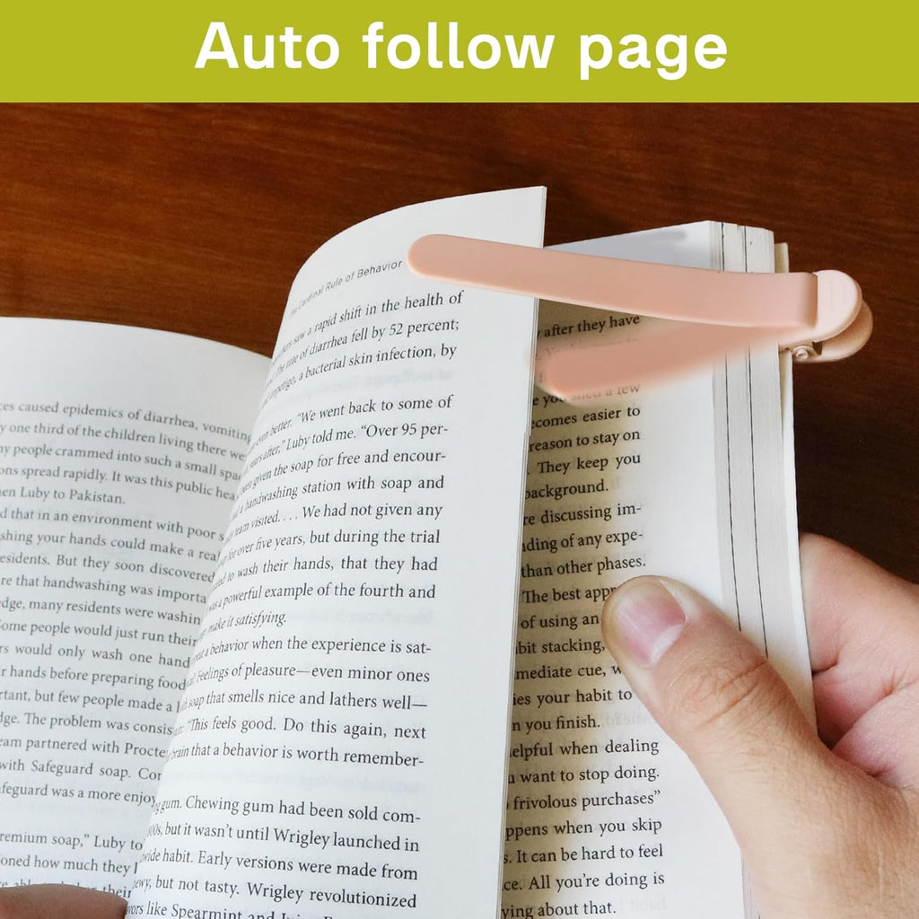 3Pcs Automatic Bookmark, Silicone Book Marks for Reading Women, Men, Kids, Book Lovers, Cute Unique Book Markers for Reading, Reading Accessories Gifts for Book Lovers