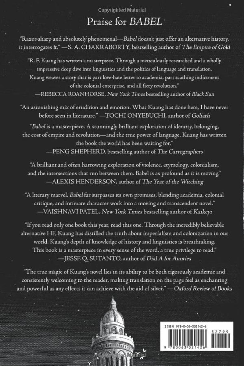 Babel: or the Necessity of Violence: an Arcane History of the Oxford Translators’ Revolution―An Historic Fantasy of Dark Academia, Perfect for Fans of Historical Fiction and Nineteenth Century England