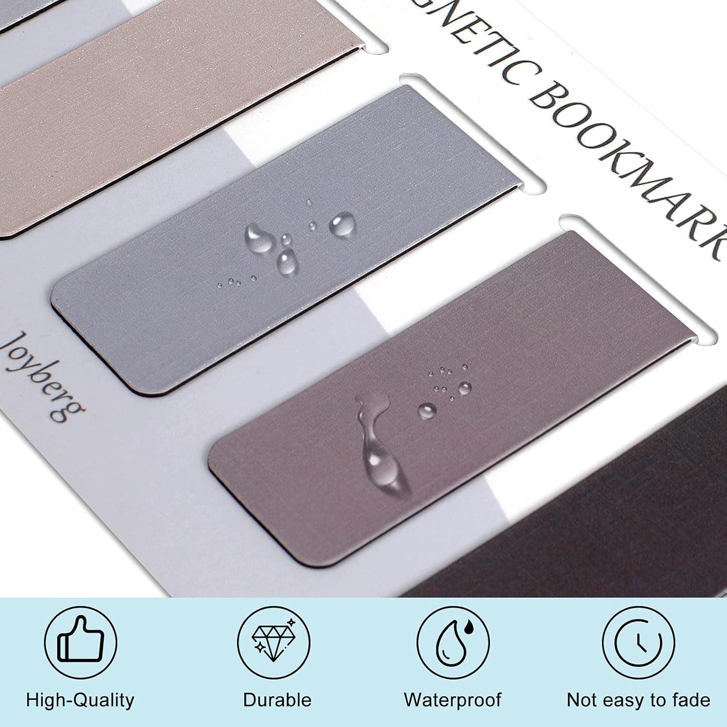 15 Pieces Bookmark, Magnetic Bookmarks for Women, Men, Book Lovers, Page Markers for Students Teachers Reading (Misty, Ocean, Emerald)