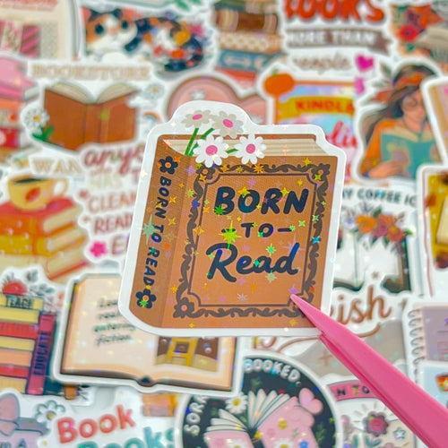 50 PCS Book Sticker for Kindle Aesthetic Stickers for Water Bottles Bookish Sticker Pack Scrapbook Stickers